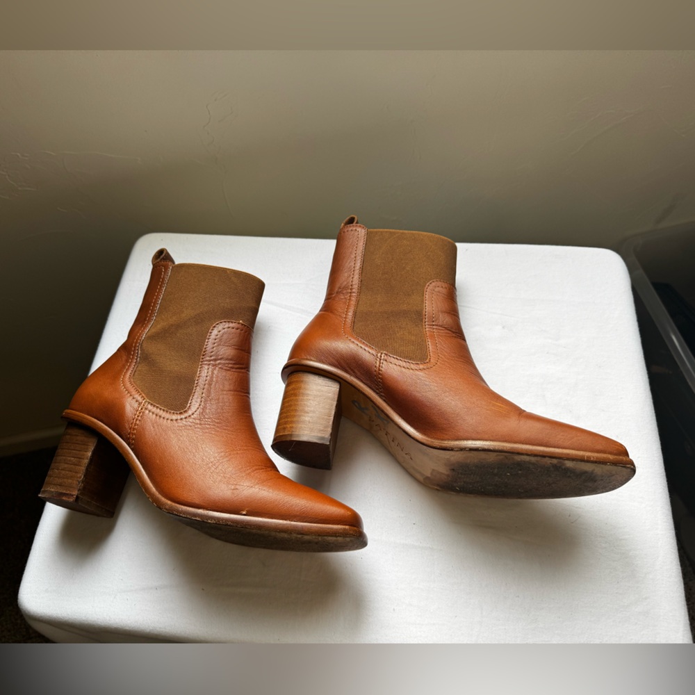 PATINA Portland Leather Goods VERO CHELSEA BOOT Size 7 TAWNY - Picture 9 of 11